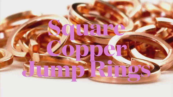 50 Custom Handmade Square Solid Copper Jump Rings - 12, 14, 16, 18, 20, 21 or 22 Gauge - You Pick Diameter
